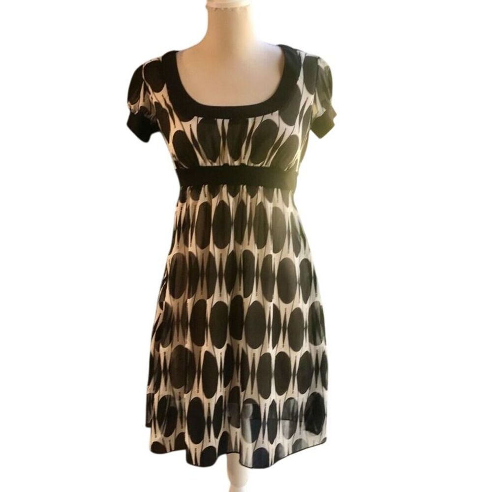 Speechless Black & White Polka‎ Dot Dress Cottagecore Sheer Puff Sleeves  Size 3